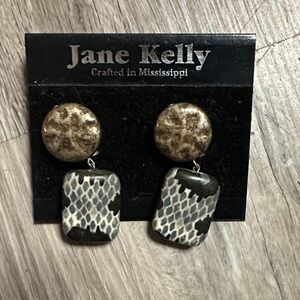 Jane Kelly Brown and Black Earrings